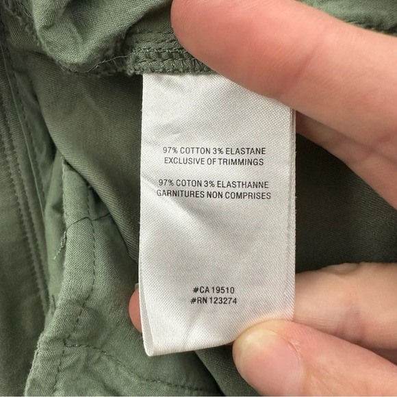 Lole Chino Tapered Leg‎ Ankle Pants Casual Cotton Blend Green Women's L x 26 - Picture 4 of 8